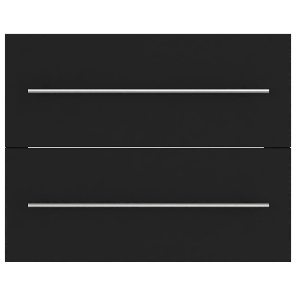 Mobile Lavabo Nero 60x38,5x48 Cm In Legno Multistrato - Image 4