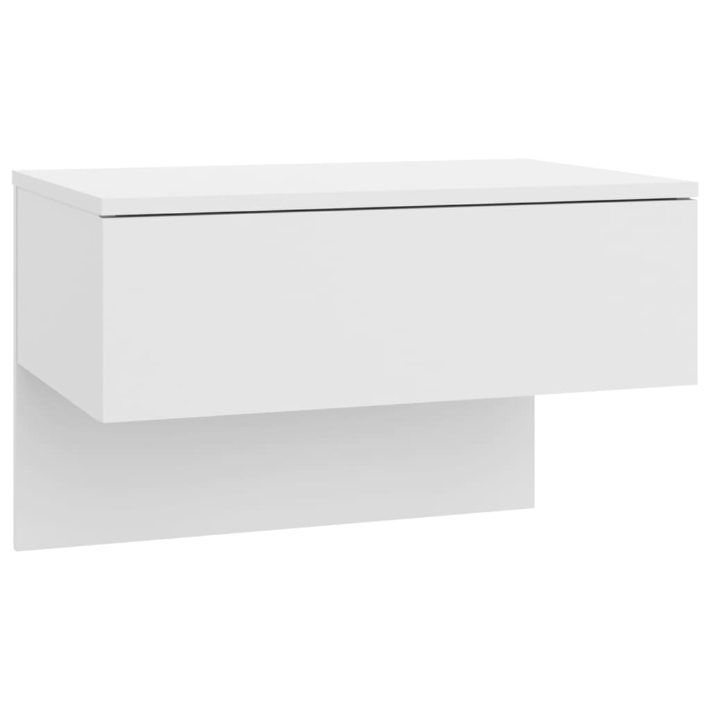 Comodini A Muro 2 Pz Bianco Lucido - Image 4