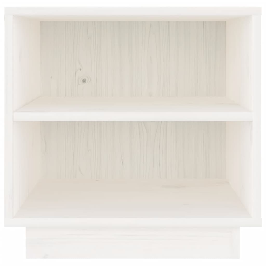 Comodini Bianchi 2 Pz 40x34x40 Cm In Legno Massello Di Pino - Image 5