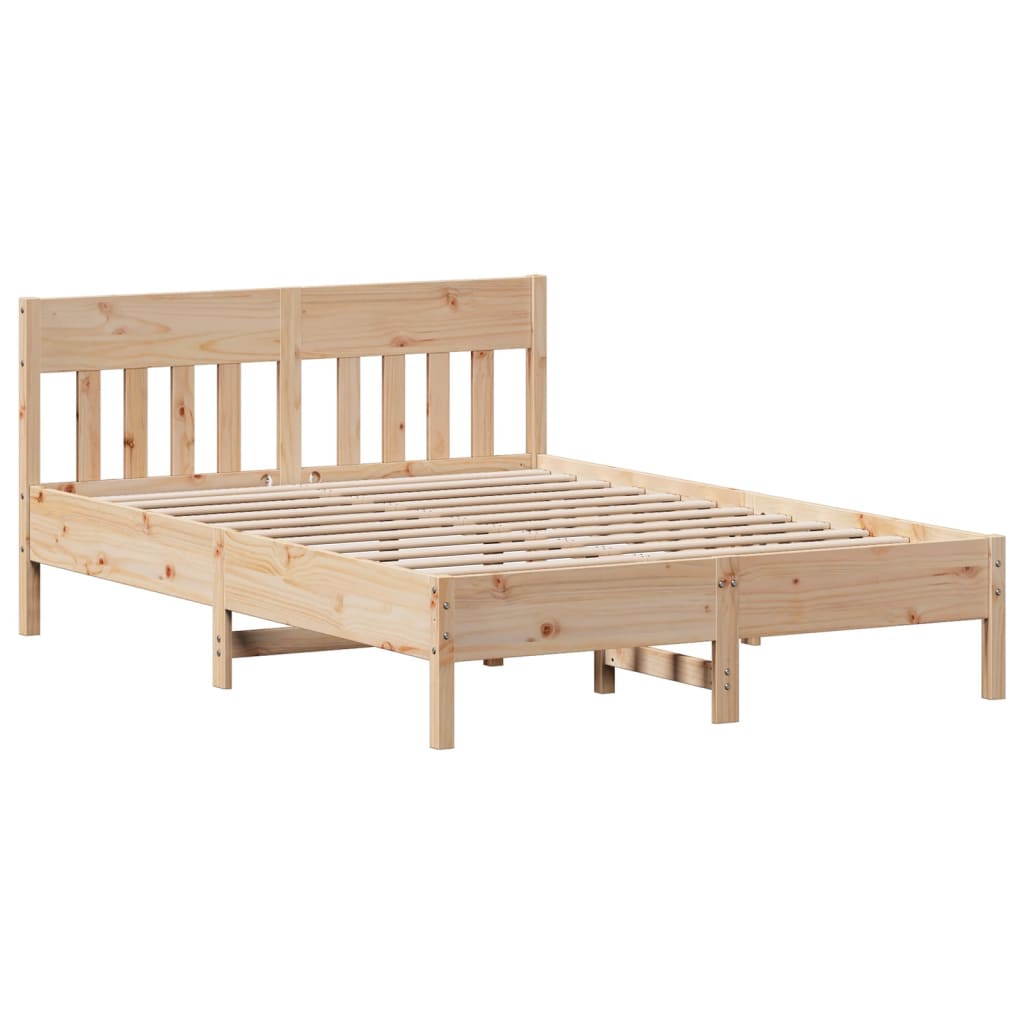 Letto Senza Materasso 140x200 Cm In Legno Massello Di Pino