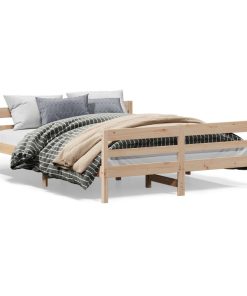 Letto Senza Materasso 140x200 Cm In Legno Massello Di Pino