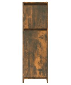 Armadietto Bagno Rovere Fumo 30x30x95 Cm In Legno Multistrato