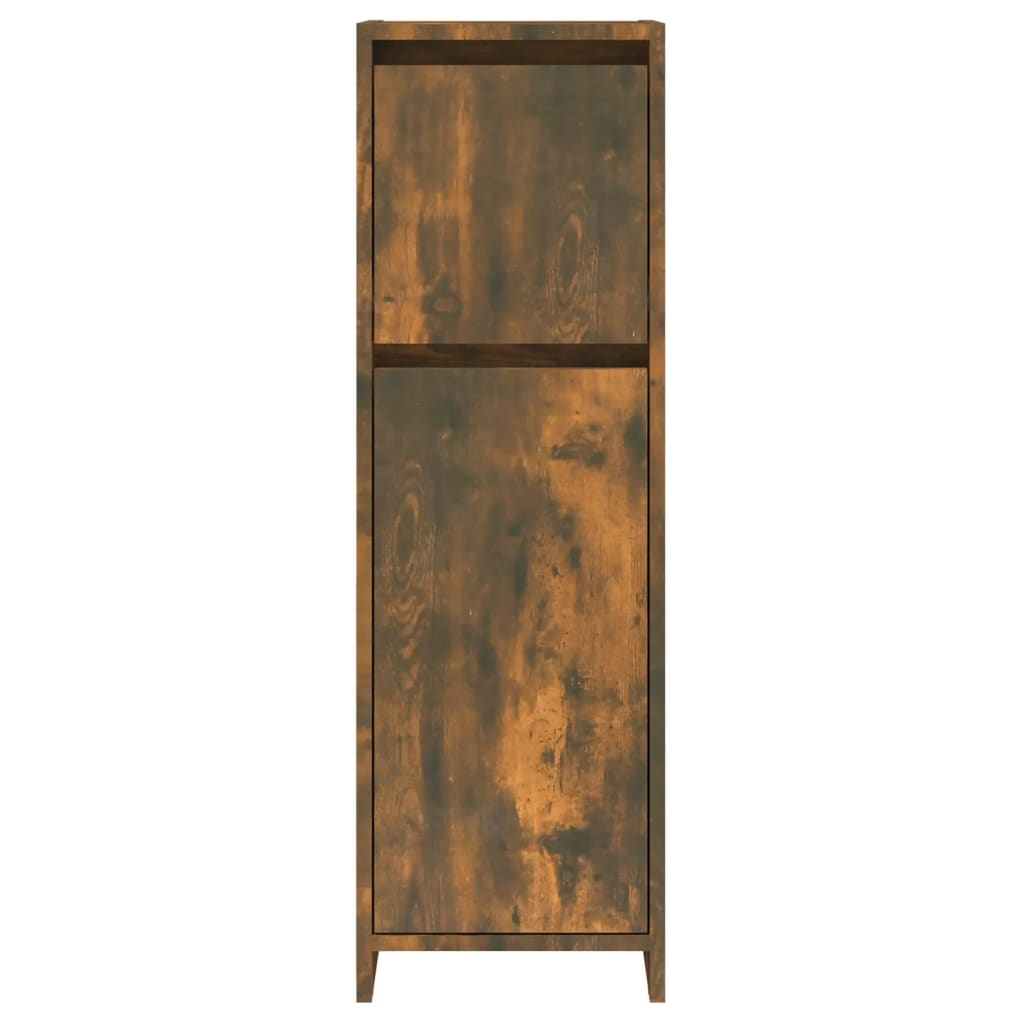Armadietto Bagno Rovere Fumo 30x30x95 Cm In Legno Multistrato