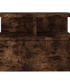Comodini Pensili Rovere Fumo 2pz 40x31x27 Cm Legno Multistrato