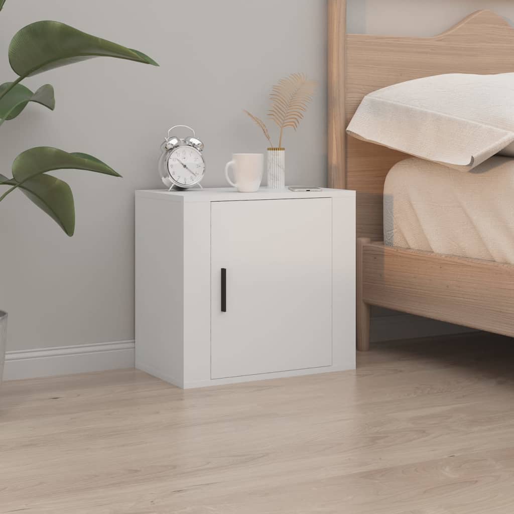 Comodini A Muro 2 Pz Bianchi 50x36x47 cm - Image 2