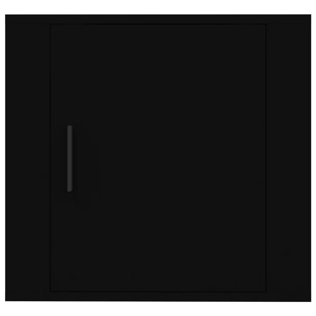 Comodini A Muro 2 Pz Nero 50x30x47 cm - Image 2