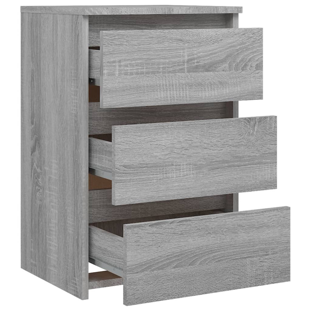 Comodini Grigio Sonoma 2 Pz 40x35x62,5 Cm In Legno Multistrato - Image 5