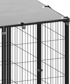Gabbia Per Cani Nera 19,36 M² In Acciaio