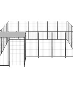 Gabbia Per Cani Nera 12,1 M² In Acciaio