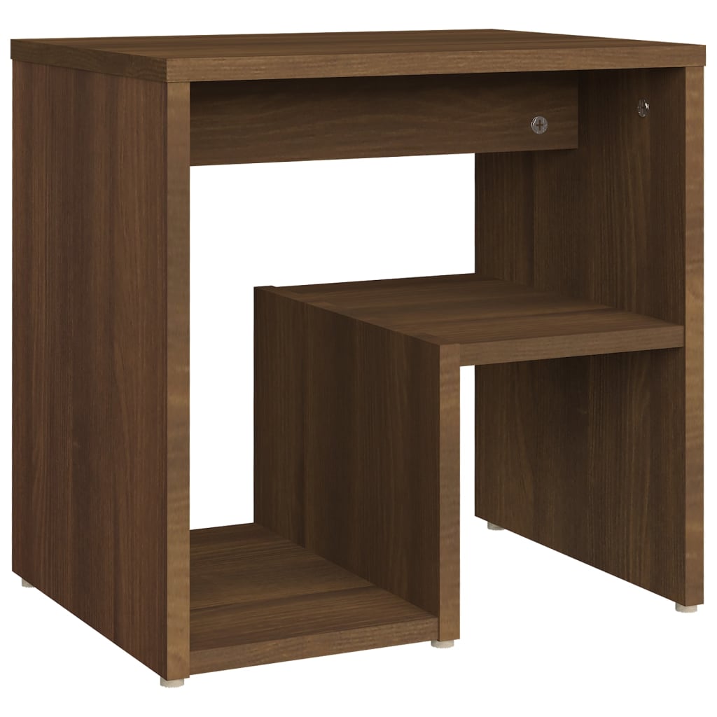 Comodini Rovere Marrone 2 Pz 40x30x40 Cm In Legno Multistrato