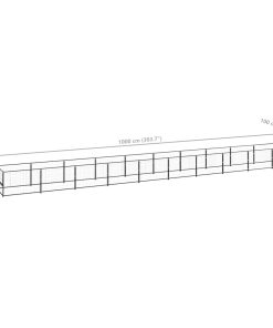 Gabbia Per Cani Nera 10 M² In Acciaio