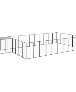 Gabbia Per Cani Nera 19,36 M² In Acciaio