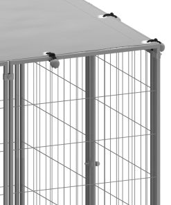 Gabbia Per Cani Argento 8,47 M² In Acciaio