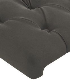 Testiera Ad Orecchio Grigio Scuro 203x16x78/88 Cm In Velluto