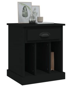 Comodini 2 Pz Neri 43x36x50 cm