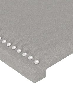 Testiera Ad Orecchio Grigio Chiaro 83x16x118/128 Cm In Tessuto