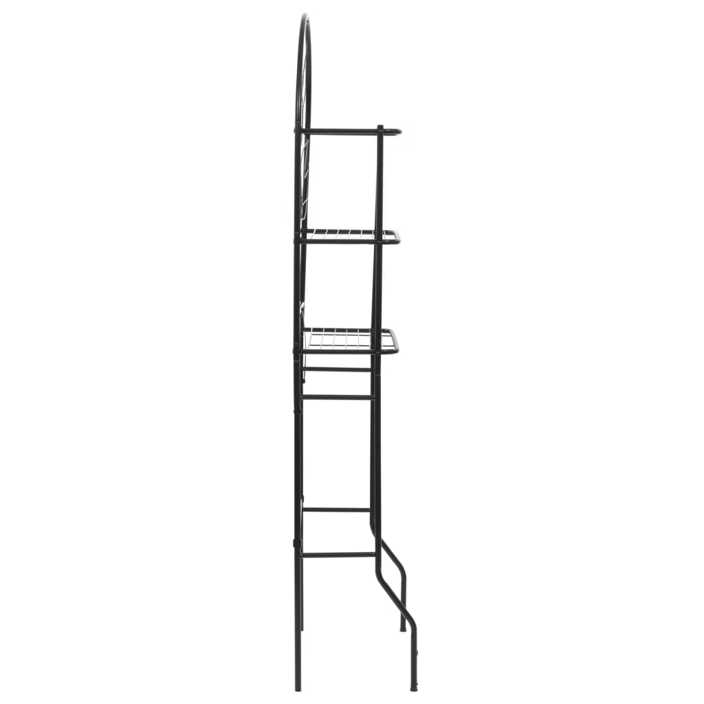 Scaffale Da Bagno Nero 60x33x174 cm