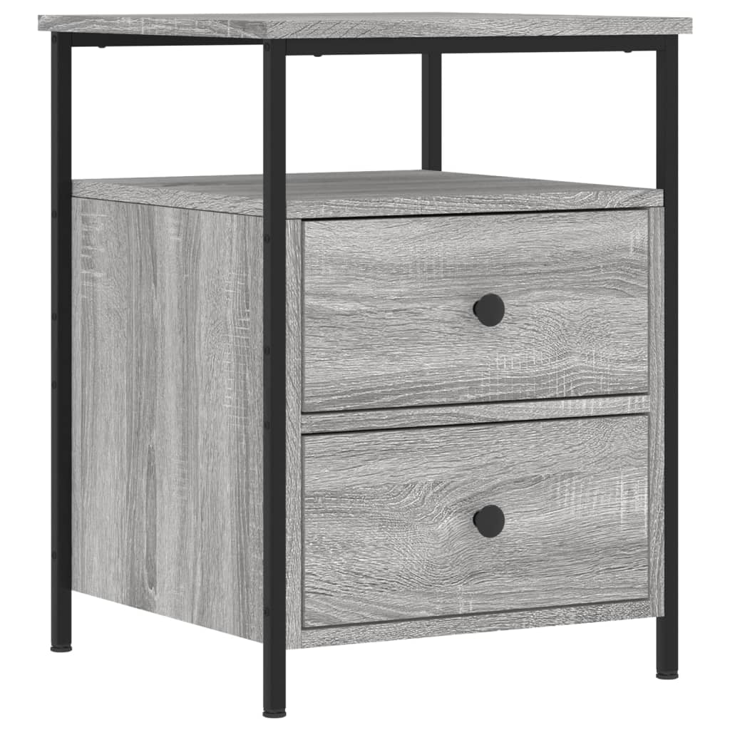 Comodini 2 Pz Grigio Sonoma 44x45x60 Cm In Legno Multistrato