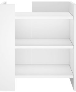 Comodino Bianco 45x50x50 Cm In Truciolato