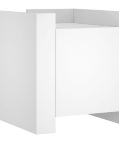 Comodino Bianco 45x50x50 Cm In Truciolato