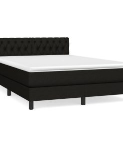 Giroletto A Molle Con Materasso Nero 140x200 Cm In Tessuto