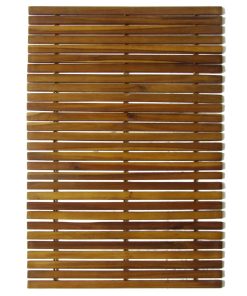 Set 2 Pz Stuoia Per Bagno In Acacia 80 X 50 cm