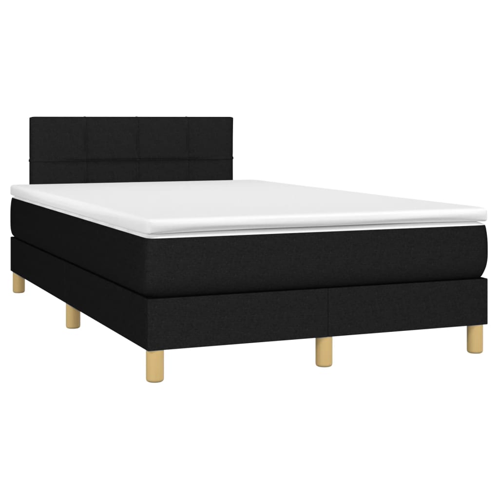 Giroletto A Molle Con Materasso Nero 120x200 Cm In Tessuto