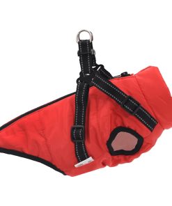 Cappotto Cani Imbracatura Impermeabile Riflettente Rosso L28