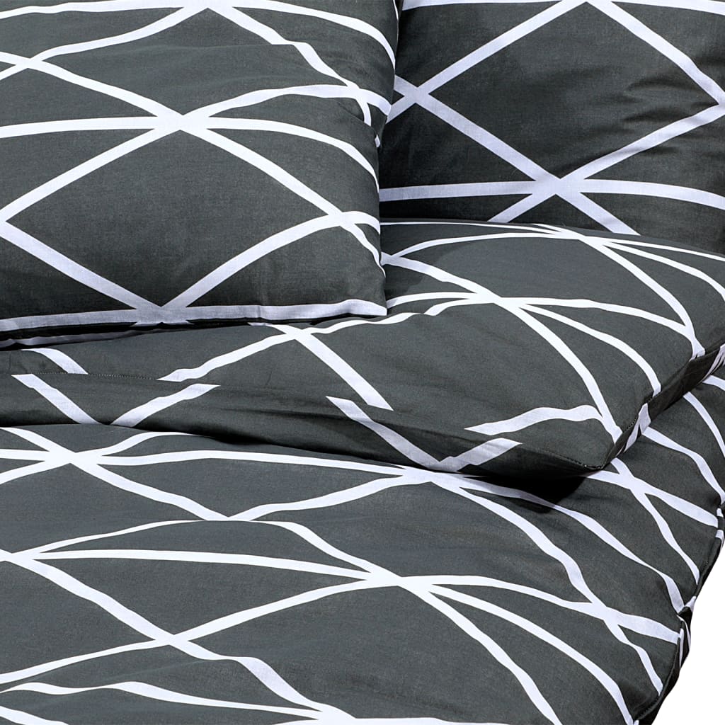 Set Copripiumino Grigio 260x240 Cm In Cotone