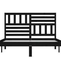 Giroletto Nero In Legno Massello Di Pino 140x200 cm