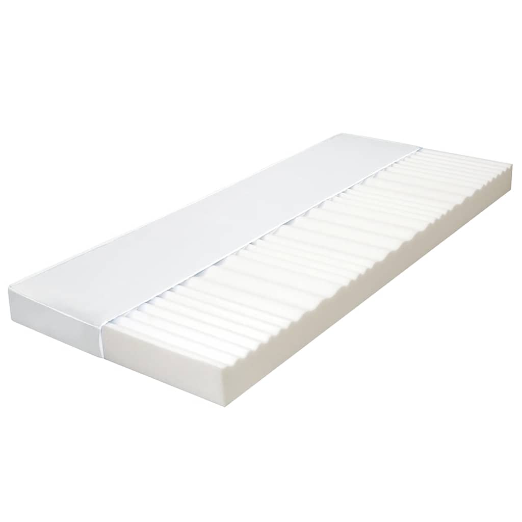 Materasso 120x200 Cm 7 Zone Schiuma Di Poliuretano 10 Cm H2 h3