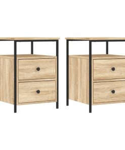 Comodini 2 Pz Rovere Sonoma 44x45x60 Cm In Legno Multistrato