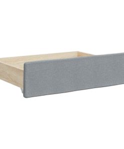 Cassetti Da Letto 2pz Grigio Chiaro Legno Multistrato E Tessuto