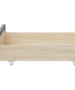Cassetti Da Letto 2pz Grigio Scuro Legno Multistrato E Tessuto