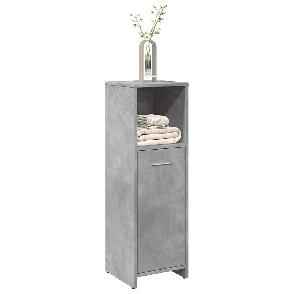 Mobile Da Bagno Grigio Cemento 30x30x95 Cm In Legno Multistrato - Image 3