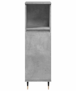 Armadietto Da Bagno Grigio Cemento 30x30x100 Cm In Truciolato