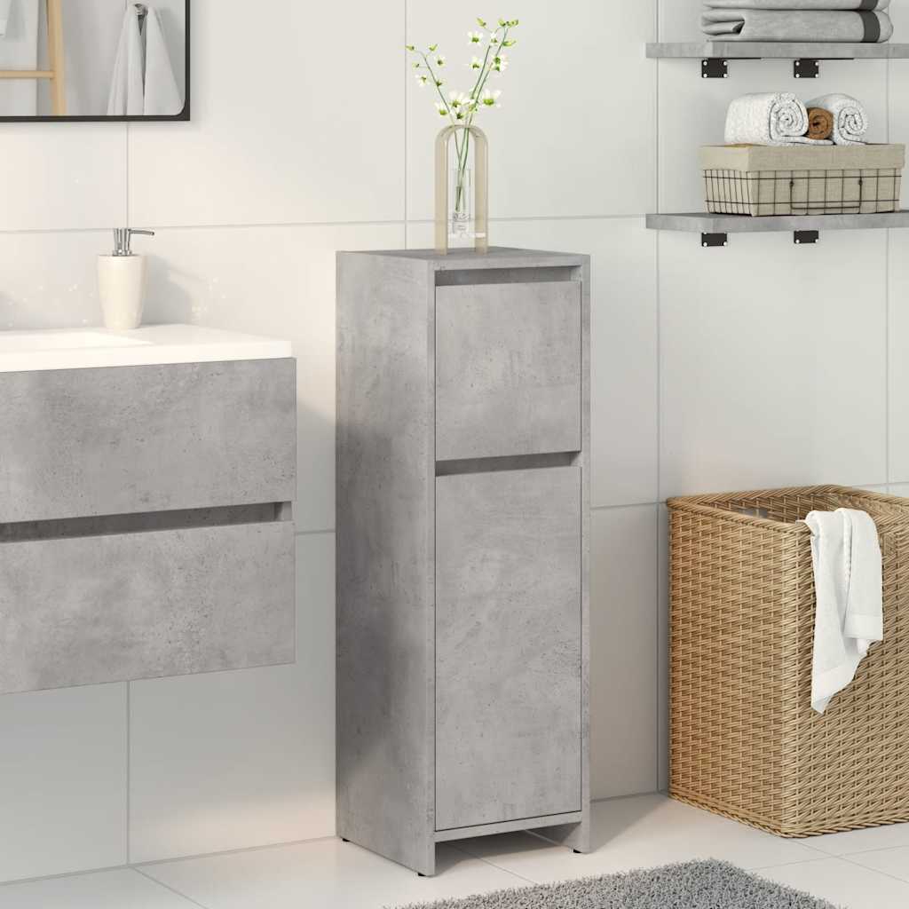 Mobile Da Bagno Grigio Cemento 30x30x95 Cm In Legno Multistrato - Image 3