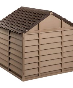 Casetta Per Cani Marrone 86x84x82 Cm In Polipropilene