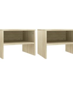 Comodini 2 Pz Rovere Sonoma 40x30x30 Cm In Legno Multistrato