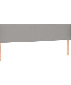 Testiera Ad Orecchio Grigio Chiaro 203x23x78/88 Cm In Tessuto