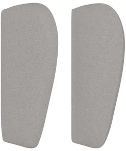 Testiera Ad Orecchio Grigio Chiaro 83x23x78/88 Cm In Tessuto