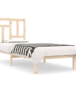 Letto Senza Materasso 90x190 Cm In Legno Massello Di Pino