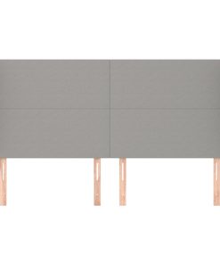 Testiera Ad Orecchio Grigio Chiaro 183x23x118/128 Cm In Tessuto