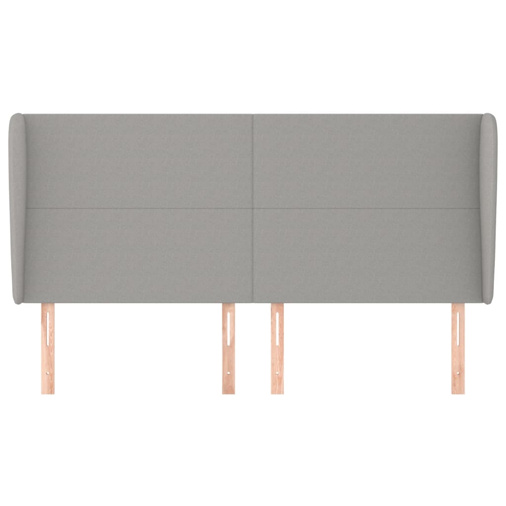 Testiera Ad Orecchio Grigio Chiaro 183x23x118/128 Cm In Tessuto