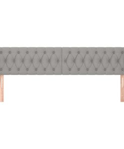 Testiera Ad Orecchio Grigio Chiaro 203x23x78/88 Cm In Tessuto