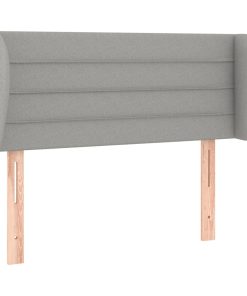 Testiera Ad Orecchio Grigio Chiaro 83x23x78/88 Cm In Tessuto