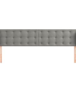Testiera Ad Orecchio Grigio Chiaro 203x23x78/88 Cm In Velluto