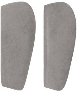 Testiera Ad Orecchio Grigio Chiaro 163x23x78/88 Cm In Velluto