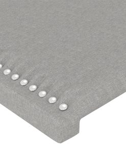 Testiera Ad Orecchio Grigio Chiaro 203x23x78/88 Cm In Tessuto