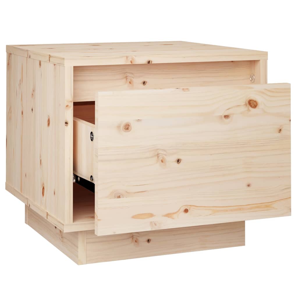 Comodino 35x34x32 Cm In Legno Massello Di Pino